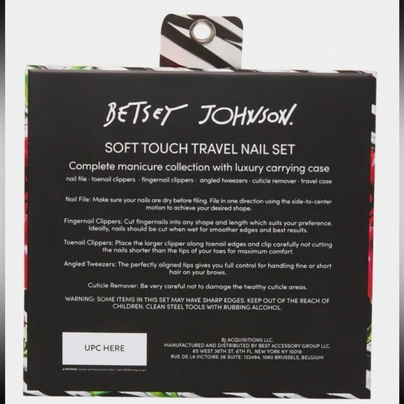 Betsey Johnson 6pc. Soft Touch Travel Nail Set NIB - Picture 4 of 4